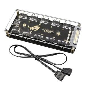 RGB 10 허브 분배기 asus 호환 AURA SYNC SATA 전원 연장 케이블 어댑터 용 5V 3Pin LED 스트립 라이트 PC