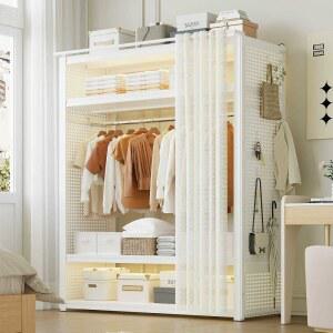 올인원행거 헹거수납장 옷걸이거치대 좁은집헹거 옷걸이 길이 수납 선택 가능 diy 흰색