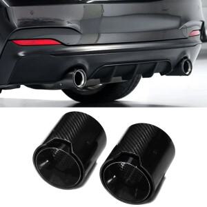 BMW 호환 F22 F23 M235i M240i F20 F21 M 퍼포먼스 카본 파이버 머플러 팁 테일 파이프 (자동차 배기 팁)
