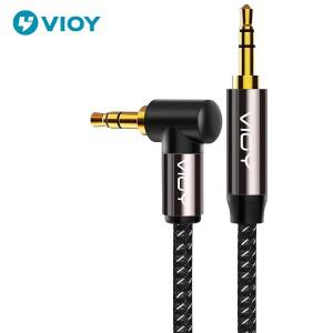 3.5mm Aux 케이블 90도 직각 잭 남성-남성 스테레오 오디오 코드 아이폰 호환 헤드폰 MP3 노트북 스피커 등