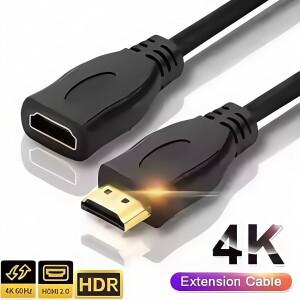 4K 60Hz HDR HDMI 2.0 연장 케이블(남성-여성)-PS5Xbox 시리즈 X/SPC모니터 HDTV용 고속 코드