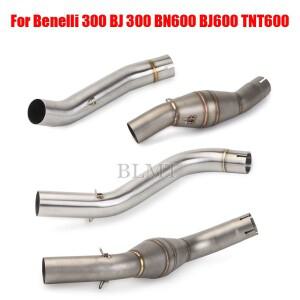 바이크 오토바이 배기 탈출 Benelli 300 302S 600 TNT600 용 중간 링크 파이프 슬립 온 수정
