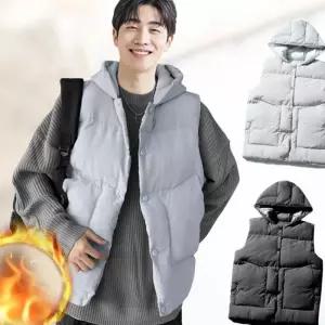 (올핀)패딩 조끼 보온 후드 오버핏 베스트
