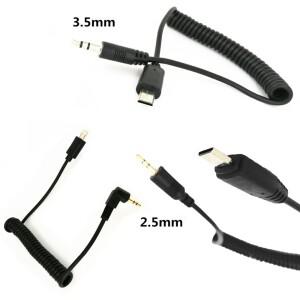 2.5 3.5-멀티 USB 원격 셔터 릴리즈 연결 케이블 소니호환 A7 II IV V A6600 RX100 S2 F2