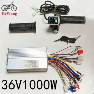 36V 1000W Ebike 브러시리스 DC 전동 잠금 장치가있는 2 모드 컨트롤러 전기 스쿠터 자전거 용 전원 LED 디
