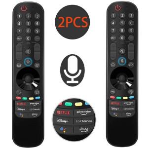 [호환품]MR21GA 2개 팩 L&G -2024용 음성 매직 리모컨 교체 포인터 기능 스마트 호환 TV