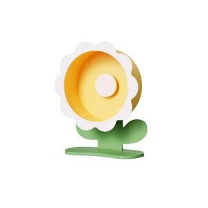 꽃모양 무소음 햄스터 마라톤휠 투명색 직경20cm 기니피그 러너 벽시계