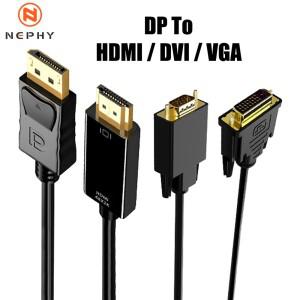[호환품]비디오 컨버터 DP-HDMI / DVI 24-1 VGA TV 노트북 컴퓨터 용 긴 케이블 4K 1080P HD 디스플레이 포