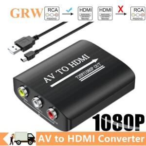 1080P AV RCA-HDMI 복합 어댑터 오디오 비디오 변환기(HD TV BOX VHS VCR DVD N64 Wii PS1/2/3용 USB 케이