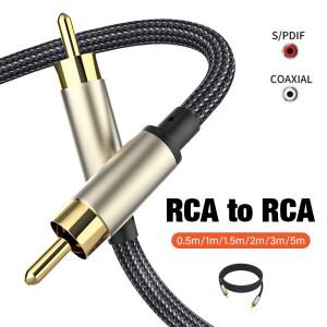 동축 디지털 오디오 RAC 케이블 SPDIF RCA to 비디오 남성용 DVD 프로젝터 TV 스피커 앰프용 길이 0.5m 3M
