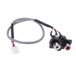 30cm 오디오 신호 케이블 2 RCA TO XH2.54MM-3PIN 입력 소켓 30CM 라인 길이 패널용 확장 사운드 인터페이