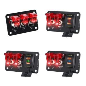 12V 24V 토글 스위치 패널 라이트 차단기 점화 시작 중지 버튼 20A 퓨즈 4x4 레이싱 카 액세서리 보트 트럭