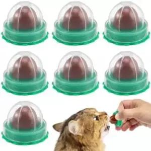 BESPORTBLE 10Pcs 캣닙 볼 자연 핥기 식용 벽 스틱 위에 고양이 리커 장난감 애완동물 롤리팝을