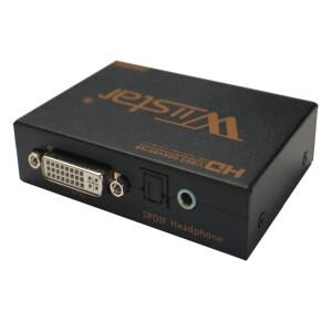 HDMI 호환 DVI 비디오 컨버터 박스 어댑터 지원 TOSLINK 광학 3.5mm 잭 오디오 출력(2.0/5.1ch 모드 포함)