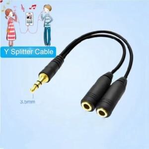 듀얼 여성 오디오 케이블 Y 분배기 3.5 Mm 1 남성 2 이어폰 헤드셋 헤드폰 MP3 MP4 스테레오 플러그 어댑터