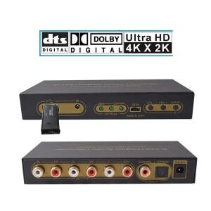 5.1 디지털 오디오 변환기 디지털-아날로그 디코더 USB 멀티미디어 플레이어 SPDIF 동축-아날로그 지원 AC3