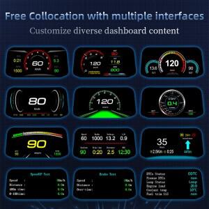 C3 네비게이션 헤드업 디스플레이 GPS  OBD2 온보드 컴퓨터 프로젝터 HUD 속도 연료 소비 자동차 프로젝션