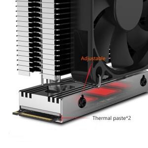M.2-THREE M.2 2280 SSD 방열판 (6010 팬 포함) 솔리드 스테이트 드라이브 라디에이터 냉각 열 패드 하드