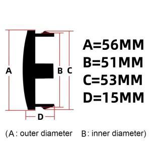 4개입 56mm 자동차 휠 센터 캡 OZ 레이싱 로고 엠블럼 허브캡 림 커버 교체용용 액세서리