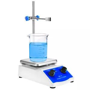 1000ml 용량 5x5 크기 520°F 최대 온도 - 100-2000 RPM의 QWORK 마그네틱 교반기 핫 플레이트 믹서