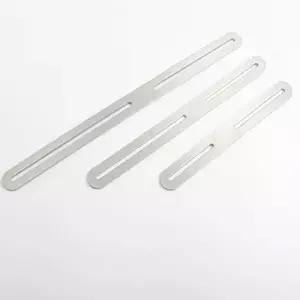 1PCS 블랙 실버 두꺼운 앵글 플랫 스트레이트 스테인레스 스틸 고정 180 브래킷 학위 97mm Silver