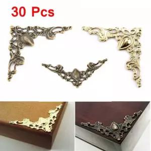 금속 앵글 코너 브래킷 커버 프레임 40MM 가구 장식 메뉴 사진 보호대 노트북 금청동 antique bronze