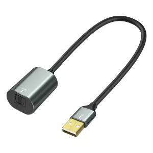 메이리파 USB to Toslink 광 오디오 어댑터 A 2.0 남성용 SPDIF 포트 디지털 광섬유 변환기 케이블 노트북