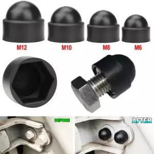 육각 볼트 너트 커버 장식 M8 보호 자동차 M10 M6 플라스틱 검정색 나사 M12 10pcs M6 x 10
