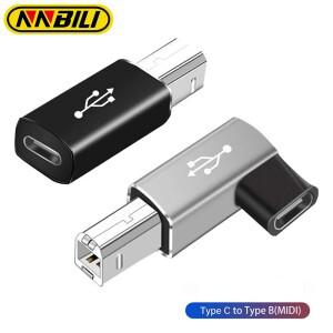 USB  C B 수 어댑터(스캐너 프린터 변환기용) MIDI 컨트롤러 키보드용 데이터 전송 어댑터