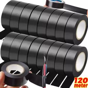 전기 절연 PVC 테이프 접착 전선 보호 자체 검정색 내열성 2roll(12m)