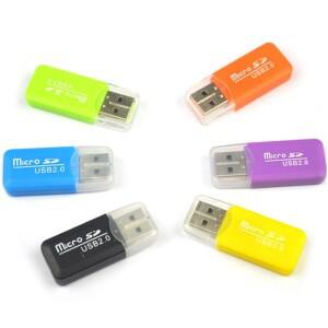 미니 USB 2.0 휴대용 메모리 카드 리더 어댑터 PC SD TF T-Flash 노트북 컴퓨터용
