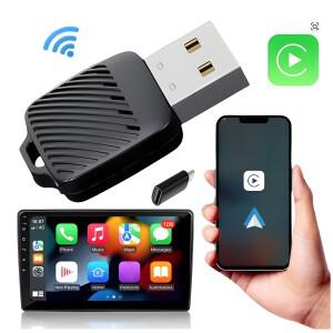 2in 1 무선 카플레이 안드로이드 오토 어댑터 스마트 호환 USB 동글 자동 연결 플러그 앤 아이폰 호환 및