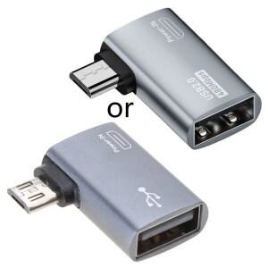 소형 마이크로 USB 남성-USB 여성 OTG 어댑터 전원 공급 장치 효율성 향상 연결 마우스 키보드 83XB