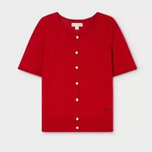 매장정품 WHO.A.U 후아유 여성 Punching Ski Short Sleeve Cardigan WHCKG2522F 1659057