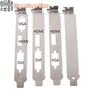 비디오 카드 커넥터용 하이 프로파일 브래킷 어댑터 HDMI DVI VGA 포트 12cm 1 개