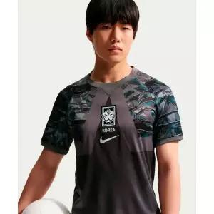 매장정품 NIKE 나이키 대한민국 2026 스타디움 골키퍼 드라이 핏 축구 반소매 저지 M - 블랙:미디엄 애쉬: