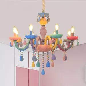 마카롱샹들리에 조명 크리스탈 방꾸미기 LED 램프