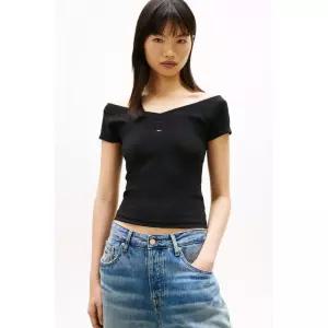 매장정품 TOMMY JEANS 타미진스 여성 슬림 오프숄더 립 탑 T32G1TTO45TWT1 1711688