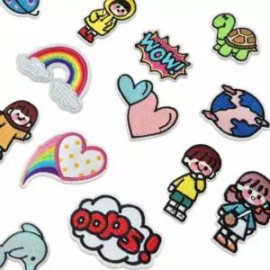 열부착 패치 일러스트 13개입 세트 의류용스티커 의류리폼 옷에붙이는스티커