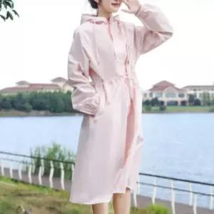 여성 트렌치코트 방수 집업 캐주얼 우비 우의 자켓 재킷