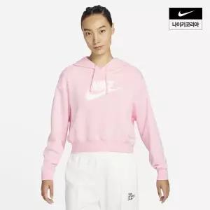 나이키 NIKE 여성 클럽 플리스 오버사이즈 크롭 그래픽 후디 DQ5851-690 485027