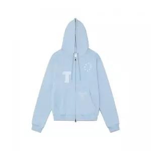 THE COLDEST MOMENT TCM snail hooded zip-up (sky blue) 186503