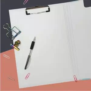 A4 파일 바인더 수채화 디자인 클립보드 세로형 서류 정리 화일