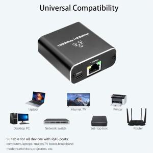 PC 노트북 TV 박스 라우터용 기가비트 이더넷 스위치, Rj45 분배기 LAN 익스텐션 어댑터, 1000Mbps 네트워