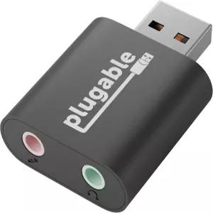 노트북이나 PC에 오디오 잭이 없어 3.5mm 스피커 및 마이크 포트 추가 Windows Mac Linux용 컴팩트 외장