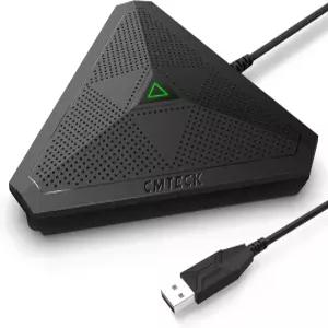 녹음 스트리밍 게임 스카이프(Windows/macOS)-스피커 미포함 CMTECK 컨퍼런스 USB 마이크 음소거 버튼