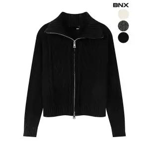 BNX 여성 투웨이 하이넥 집업 가디건