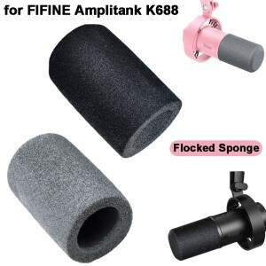 1pcs 교체용 마이크 윈드스크린 커버 플록드 스폰지 폼 방풍 FIFINE litank K688용 팝 필터