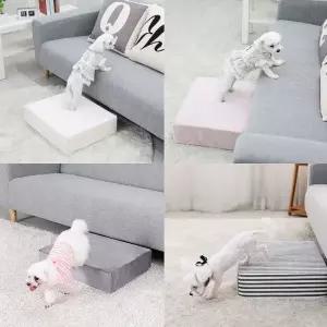 친절한탄씨 캣독 극세사 강아지계단 1단 2단 반려견계단 애견계단 펫스텝 노령견용 강아지슬개골