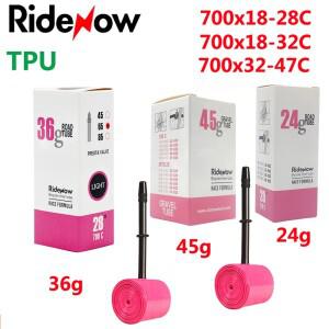 RideNow TPU 자전거 내부 튜브 700C 700x18 23 25 28 32 35 37 40 47C 도로 타이어 MTB 카메라 29x1.5 1.75